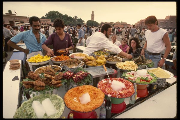 229061 Food Vendor, Djemaa el Fna Square, Marrakesh A4 Photo Print
