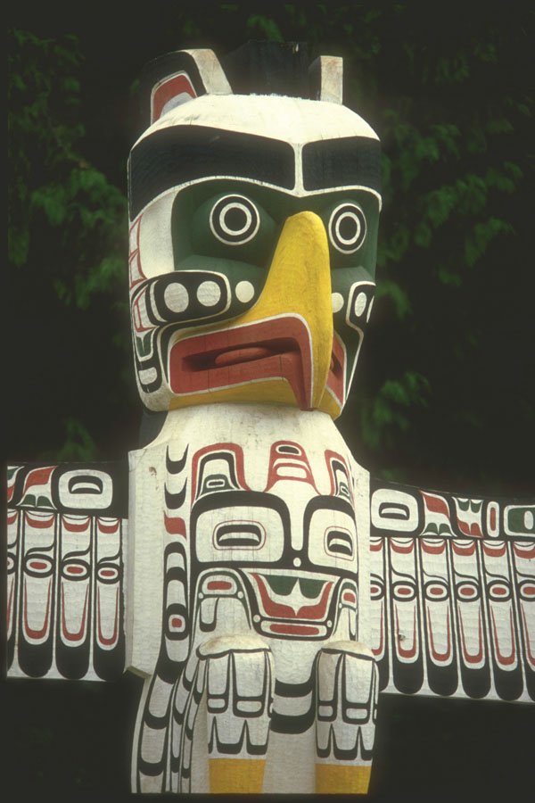 230010 Totem Pole, Stanley Park, British Columbia A4 Photo Print