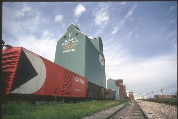 230016 Alberta Wheat Pool Grain Elevators, Alberta A4 Photo Print