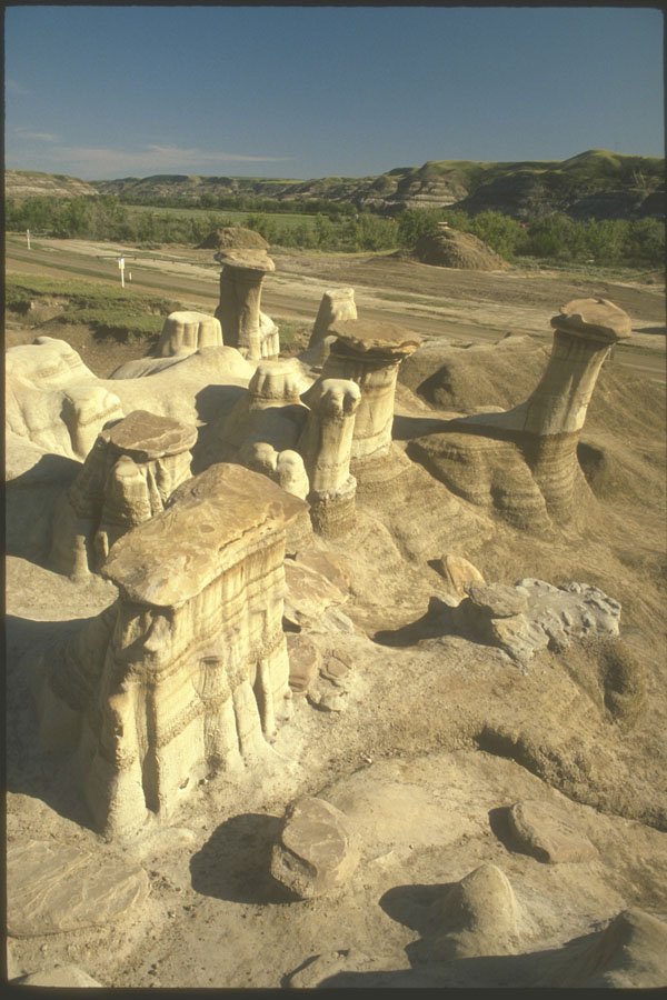 230018 Sandstone Hoodoo Formation, Alberta A4 Photo Print