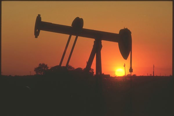 230031 Oil Well At Sunset, Alberta A4 Photo Print