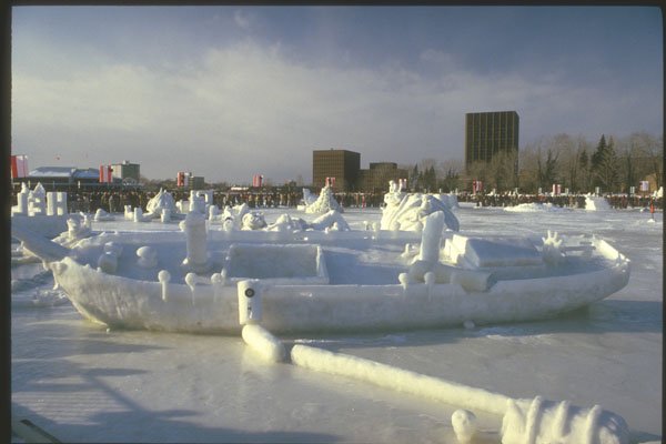 230040 Ice Sculptures On Dow's Lake, Ottawa, Ontario A4 Photo Print