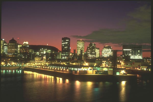 230059 Montreal Harbor And Skyline, Quebec A4 Photo Print