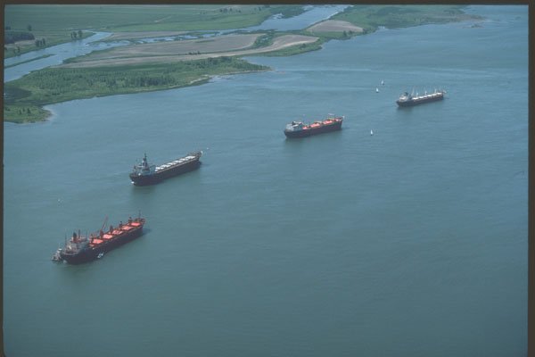 230078 Freighters, St. Lawrence Seaway, Quebec A4 Photo Print