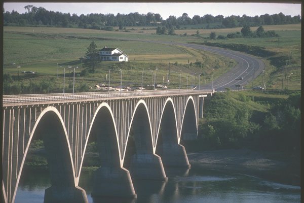 230080 Bridge Over St. John River, New Brunswick A4 Photo Print