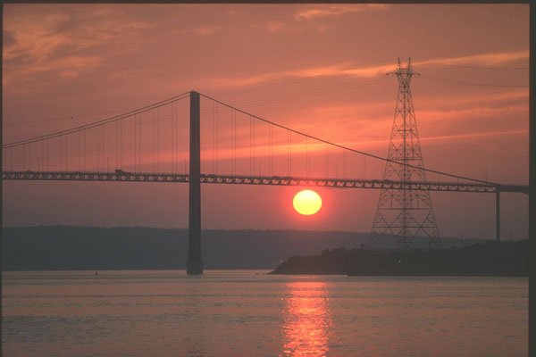 230085 Halifax Harbor Bridge To Dartmouth, Nova Scotia A4 Photo Print