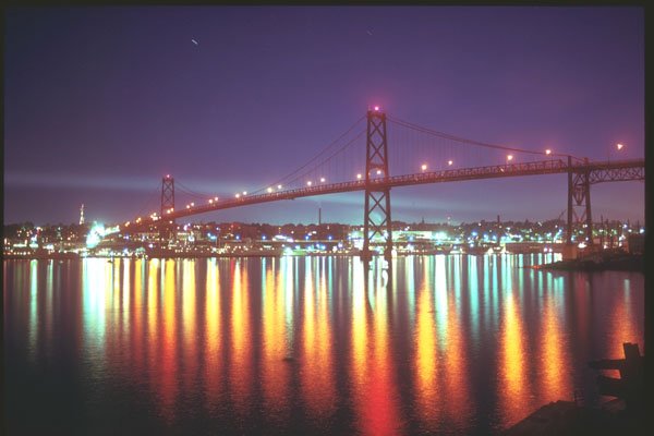 230087 Halifax Harbor Bridge, Nova Scotia A4 Photo Print