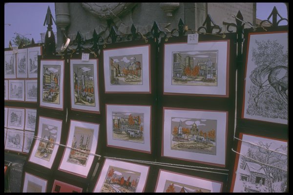 232003 Artists, Place Jacques Cartier A4 Photo Print