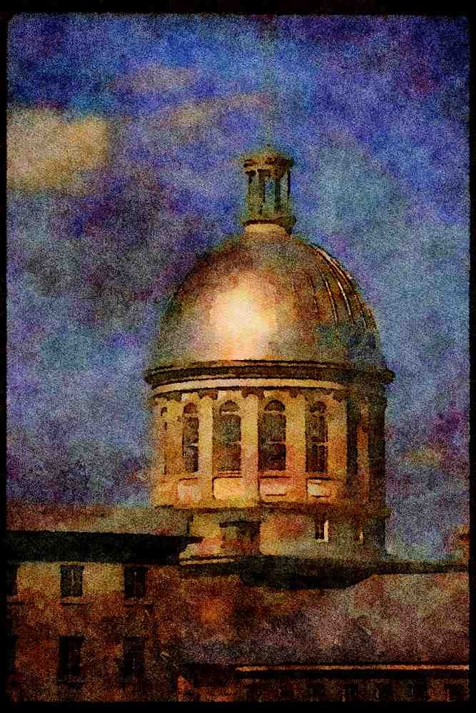 232008 Dome Of Bonsecours Market A4 Limited Edition Watercolour Print