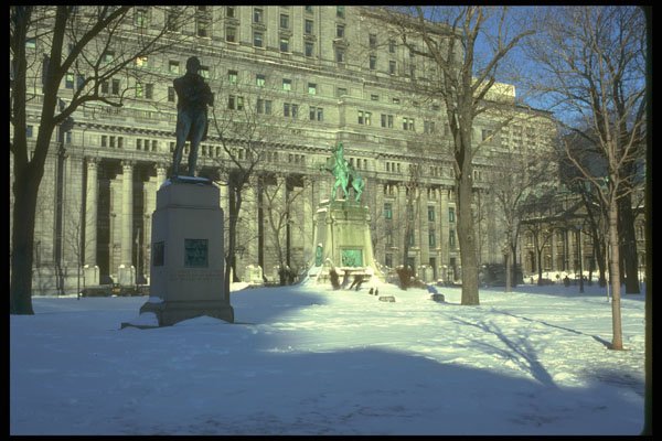 232015 Winter, Dominion Square, Montreal A4 Photo Print