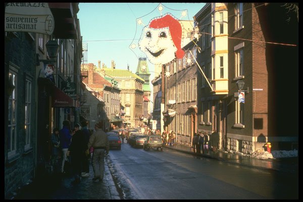 232022 Street Scene, Quebec City A4 Photo Print