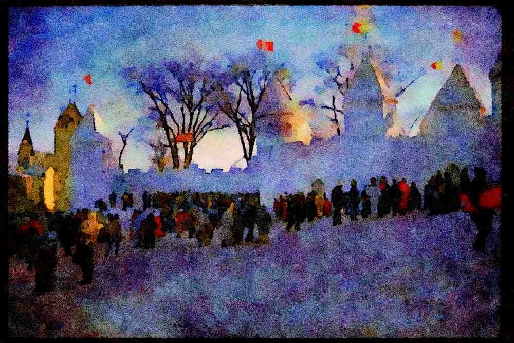 232023 Ice Palace, Winter Carnival A4 Limited Edition Watercolour Print