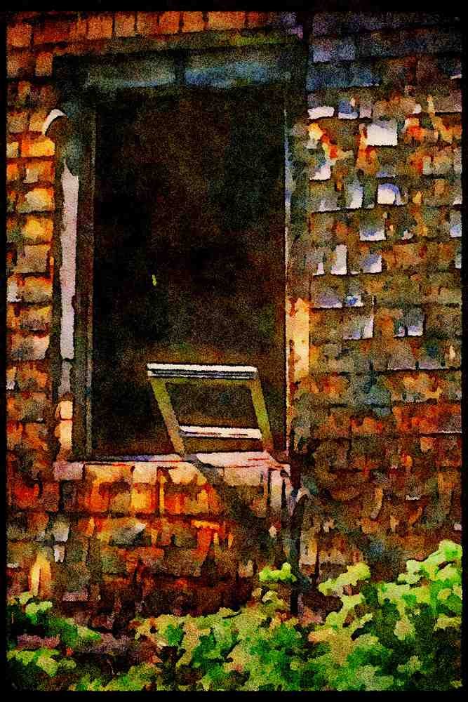 232039 Mill Workers' Houses (collapsed), Val Jalbert A4 Limited Edition Watercolour Print