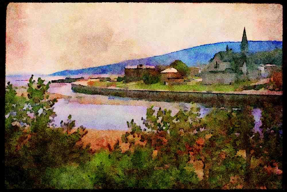 232046 La Malbaie, Charlevoix A4 Limited Edition Watercolour Print