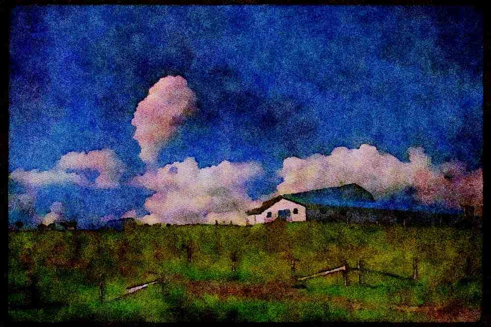 232050 Dairy Farm, Lac St. Jean A4 Limited Edition Watercolour Print