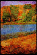 232059 Lac Du Moulin, St. Bruno A4 Limited Edition Watercolour Print