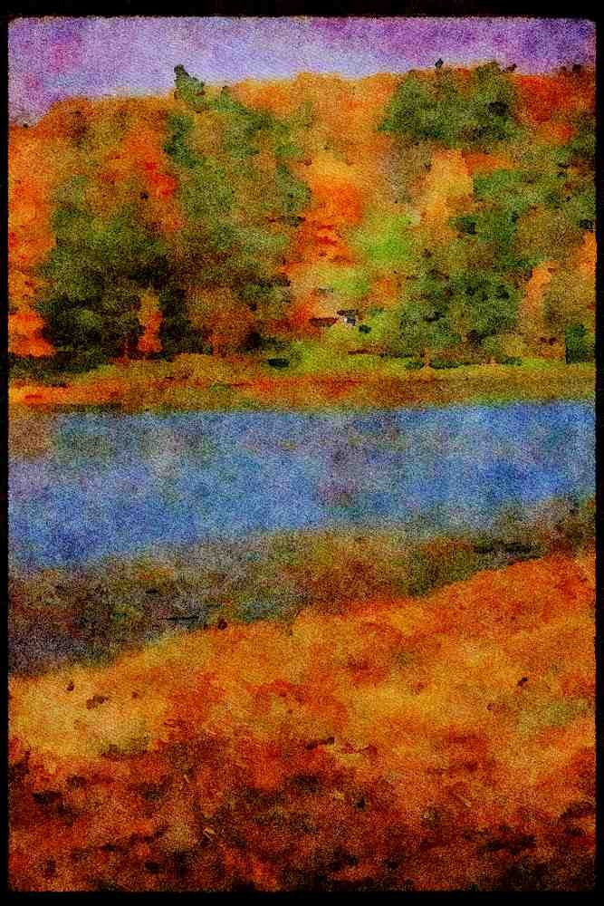 232059 Lac Du Moulin, St. Bruno A4 Limited Edition Watercolour Print