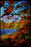 232061 Lac Du Moulin, St. Bruno A4 Limited Edition Watercolour Print