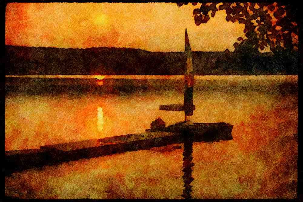 232075 Lac Marois, Laurentian Mountains A4 Limited Edition Watercolour Print