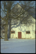 232098 Barn, Apple Orchard, Winter A4 Photo Print