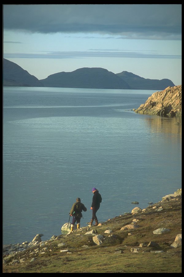 233054 Hiking, Pond Inlet, Northwest Territories A4 Photo Print