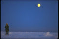 233084 Moonrise, Arviat, Northwest Territories A4 Photo Print