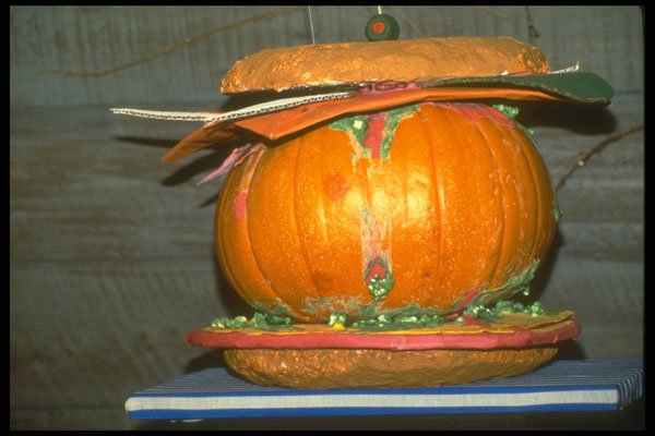 234081 Pumpkin Burger A4 Photo Print