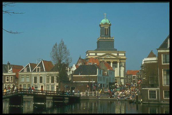 235014 City View With Saint Peter's Church, Leiden A4 Photo Print