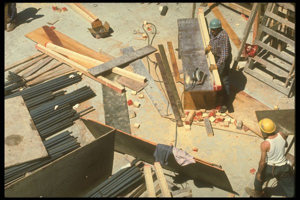237018 Carpenters Making Concrete Forms A4 Photo Print