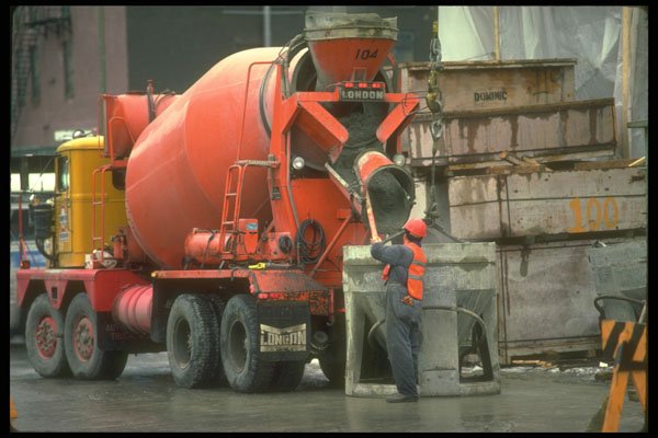 237024 Cement Mixer Filling Bucket A4 Photo Print