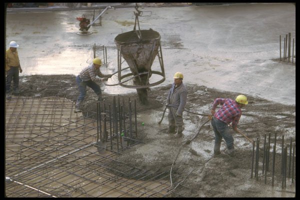 237025 Releasing Cement From Bucket A4 Photo Print