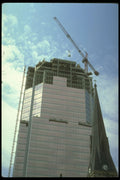 237041 Construction Crane Lowering Crated Glass Supply A4 Photo Print