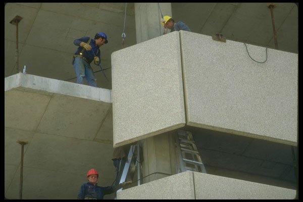 237044 Attaching Exterior Stone Panels A4 Photo Print