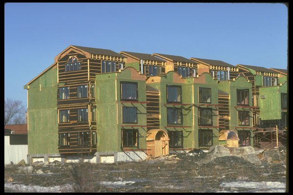 237060 Condo Construction, Wood Paneling A4 Photo Print