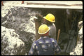 237064 Laborers Digging Waterworks In Road A4 Photo Print