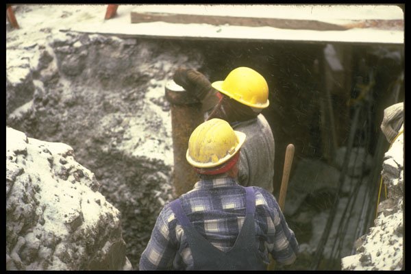 237064 Laborers Digging Waterworks In Road A4 Photo Print