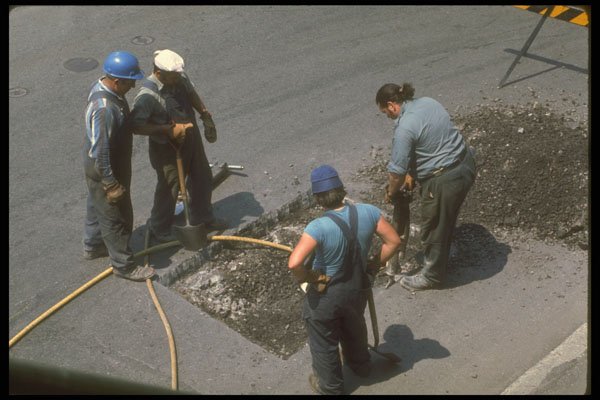 237071 Road Repair Crew A4 Photo Print