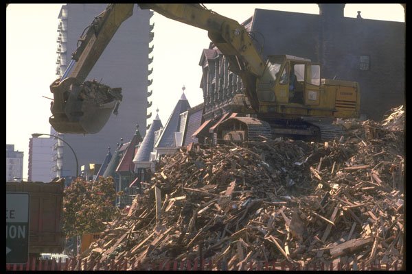 237099 Mechanical Shovel At Demolition Site A4 Photo Print