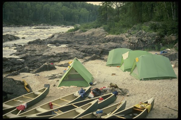 238059 Tenting On The Beach A4 Photo Print