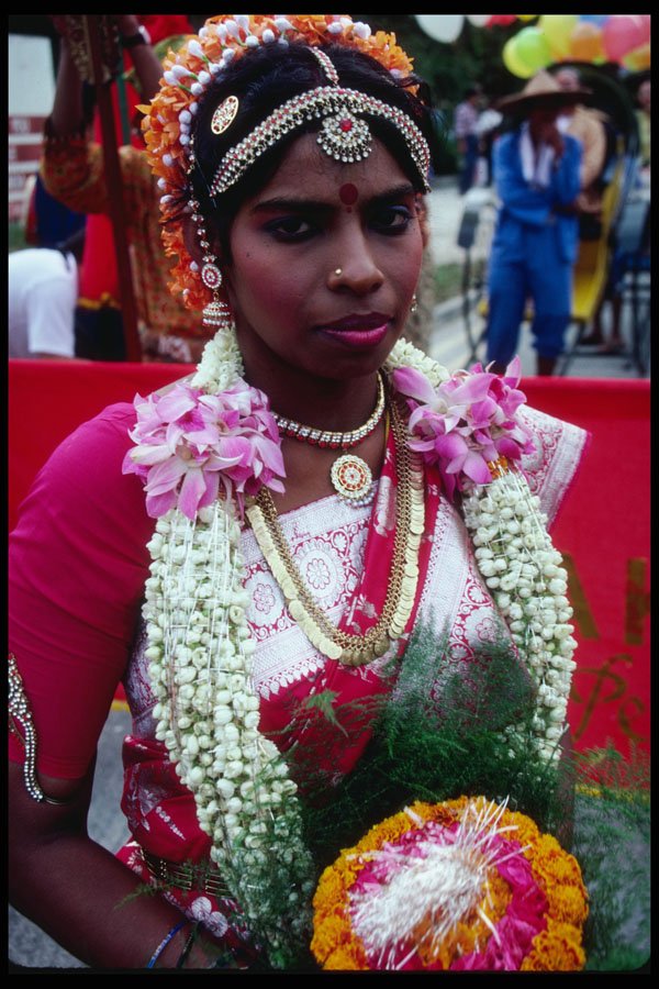 239027 Festival Goer, Southern India A4 Photo Print