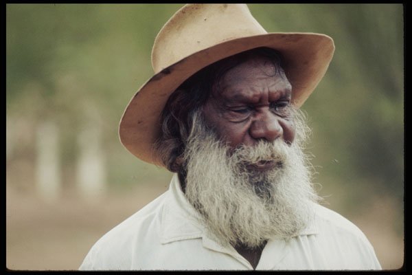 239031 Aboriginal Elder, Australian Outback A4 Photo Print
