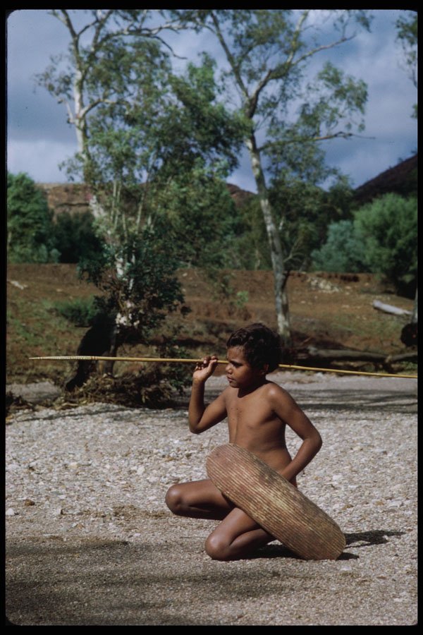 239032 Boy Hunter, Australian Outback A4 Photo Print