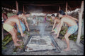 239034 Polynesian Men Attend Luau BBQ Pit, French Polynesia A4 Photo Print