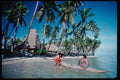 239042 Outrigger Near Beach, Remote Isle, Fiji A4 Photo Print