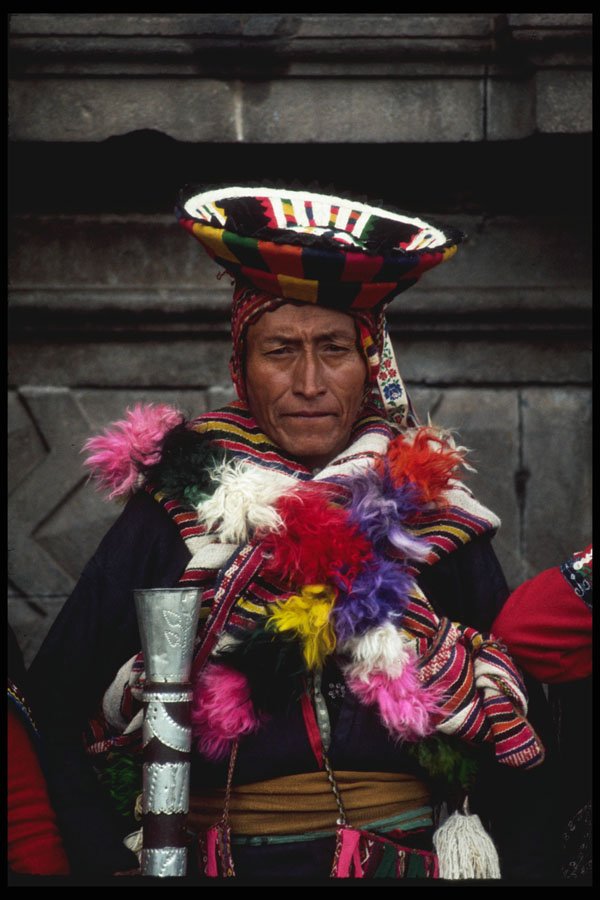 239069 Native Inca Elder, Cusco, Peru A4 Photo Print