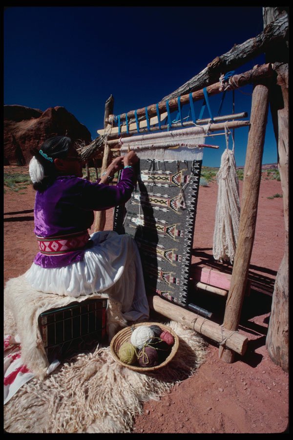 239076 Navajo Weaver, Monument Valley, Arizona A4 Photo Print