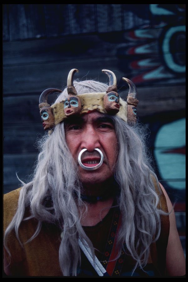 239077 Chilkat Indian Chief, Haines, Alaska A4 Photo Print