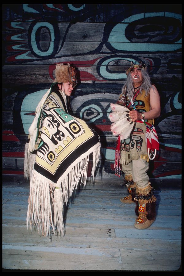 239078 Chilkat Indians In Native Attire, Haines, Alaska A4 Photo Print