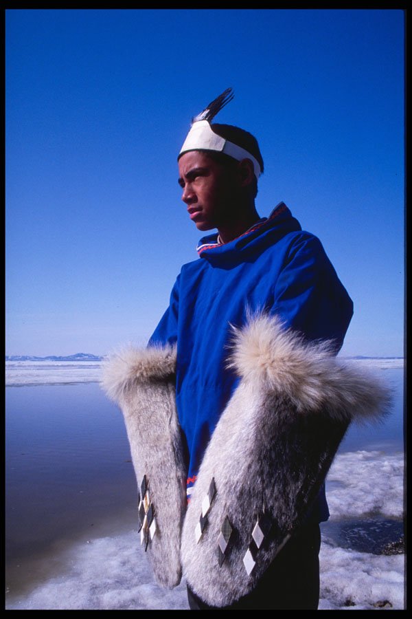 239079 Inupiaq Eskimo Boy, Kotzebue, Alaska A4 Photo Print