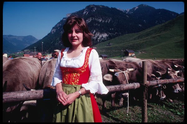 239092 Farm Girl, Liechtenstein A4 Photo Print